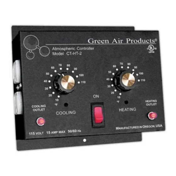 Green Air Products CT-HT-2 Quick Start Manual