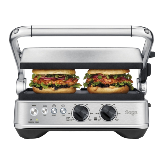 SAGE BBQ & PRESS SGR700BSS QUICK MANUAL Pdf Download ManualsLib