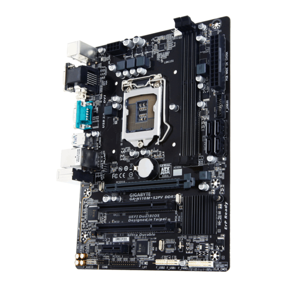 GIGABYTE TECHNOLOGY GAH110MS2PV DDR3 USER MANUAL Pdf Download ManualsLib