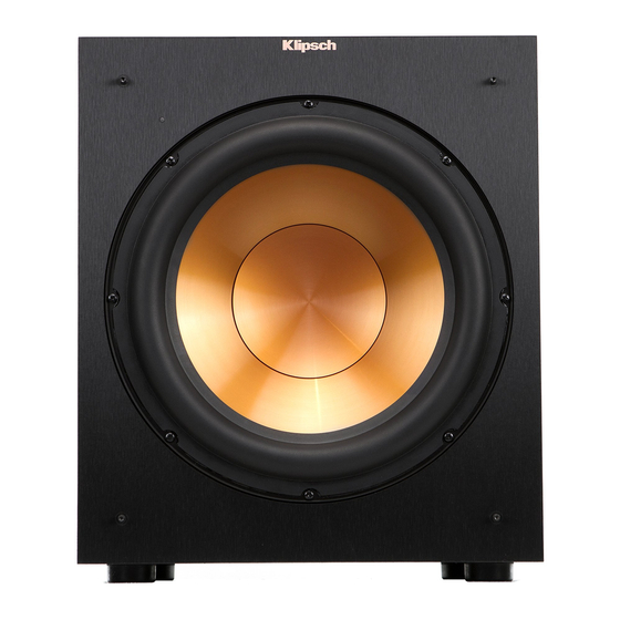 KLIPSCH R8SW USER MANUAL Pdf Download ManualsLib
