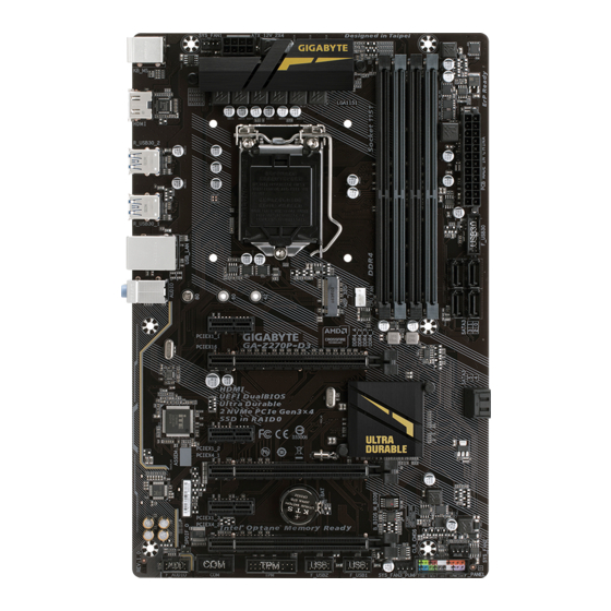 Gigabyte GA-Z270P-D3 User Manual