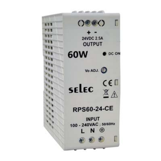 Selec RPS60-24-CE Operating	 Instruction