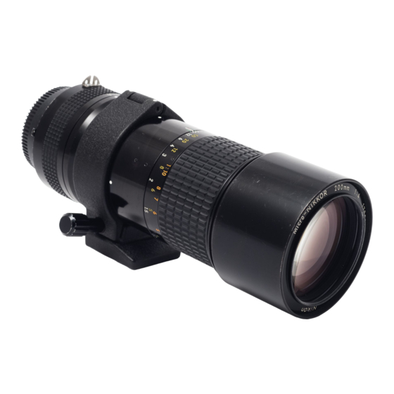 Nikon Micro-Nikkor 200mm f/4 IF Instruction Manual
