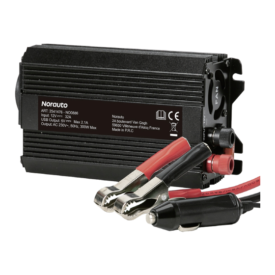 NORAUTO NO0886 Installation Manual And Security Information