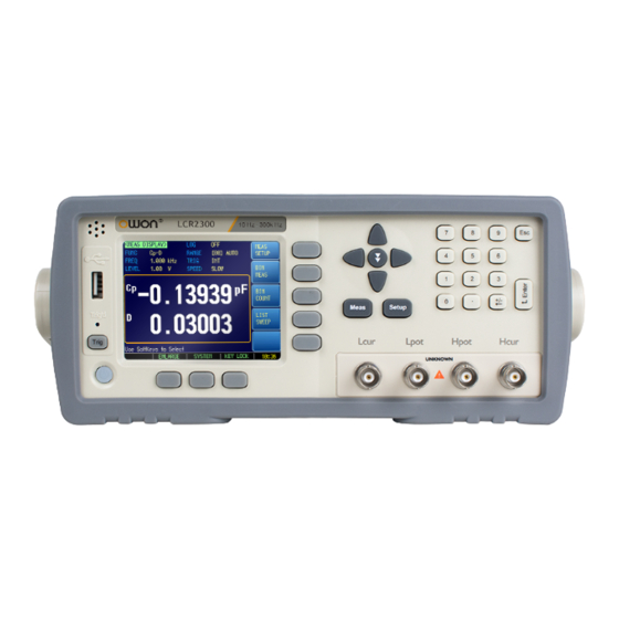 Owon LCR Series User Manual