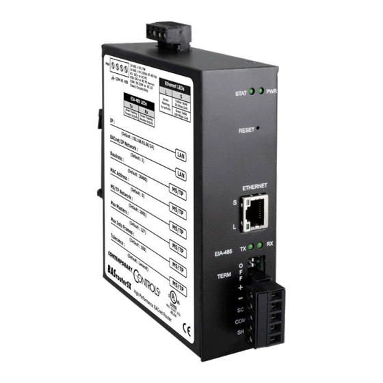 Contemporary Controls BASrouterSX Installation Manual