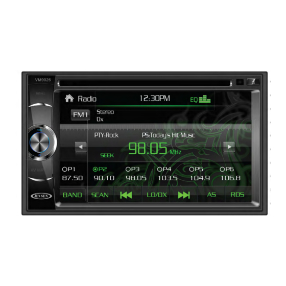 Jensen VM9026 User Manual