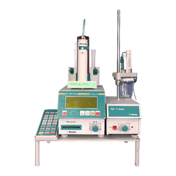 Metrohm 751 GPD Titrino Instructions For Use Manual