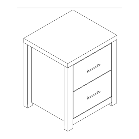 Birlea HAVANA 2 DRAWER BEDSIDE CABINET Assembly Instructions Manual
