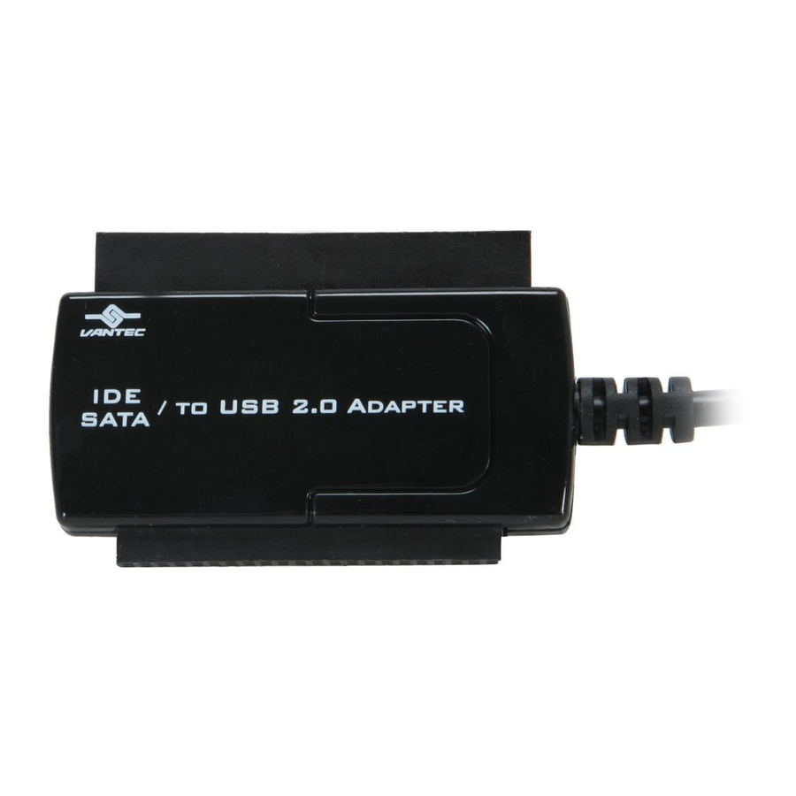 Vantec SATA/IDE to USB 2.0 Adapter None Product Manual