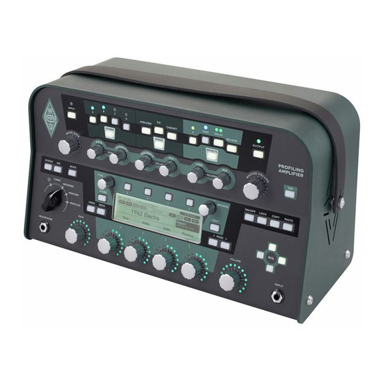 Kemper Profiling Amp Quick Start Manual