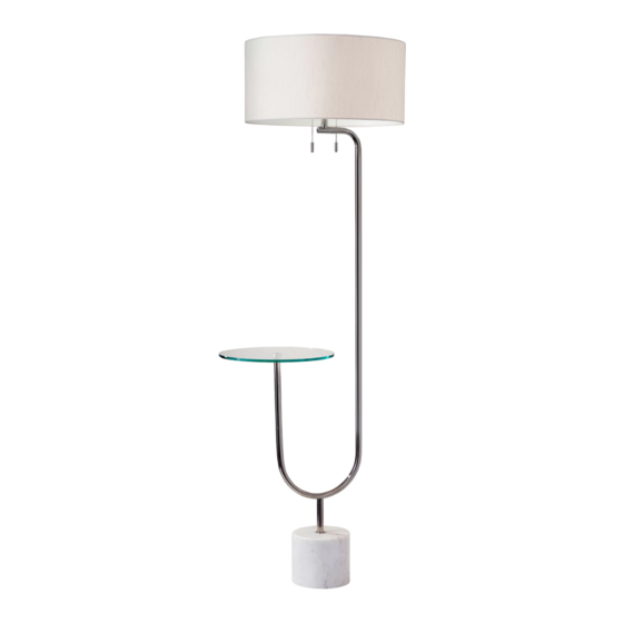 Adesso Sloan Shelf Floor Lamp Assembly Instruction