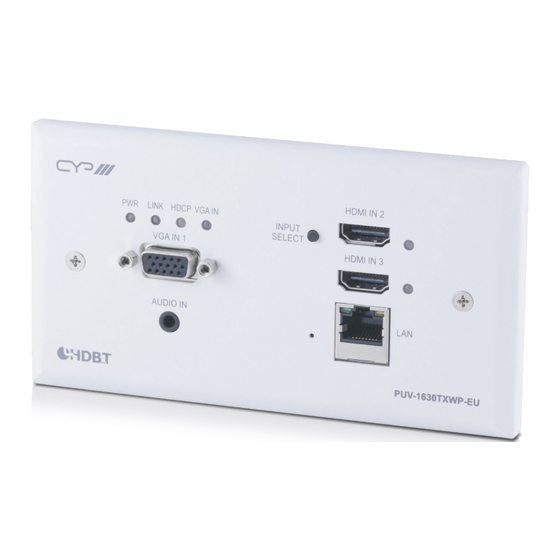 CYP PUV-1630TXWP-EU Operation Manual
