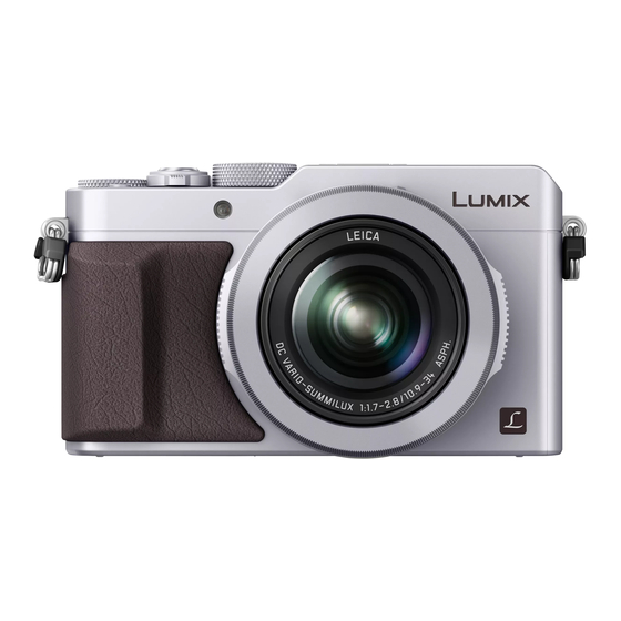 PANASONIC LUMIX DMC-LX100EBS OWNER'S MANUAL FOR ADVANCED FEATURES Pdf ...