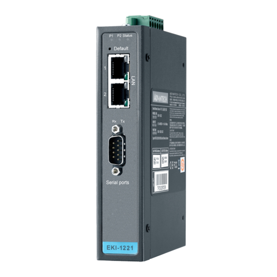 ADVANTECH EKI-1221D USER MANUAL Pdf Download | ManualsLib