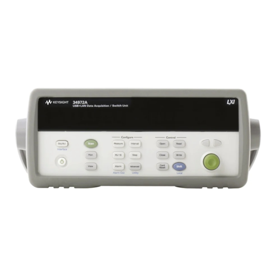 KEYSIGHT 34972A USER MANUAL Pdf Download ManualsLib