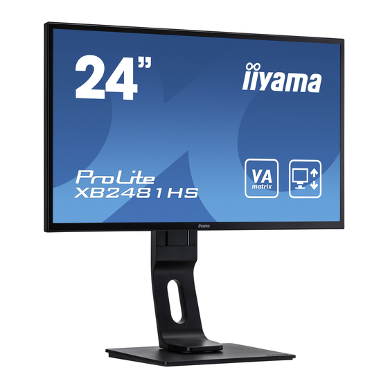 IIYAMA PROLITE XB2481HS-B1 USER MANUAL Pdf Download | ManualsLib