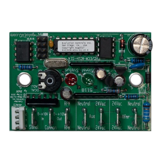 Evolution Controls 1 Series Manual