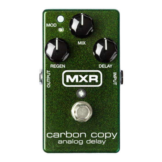 Dunlop CARBON COPY MXR Manual