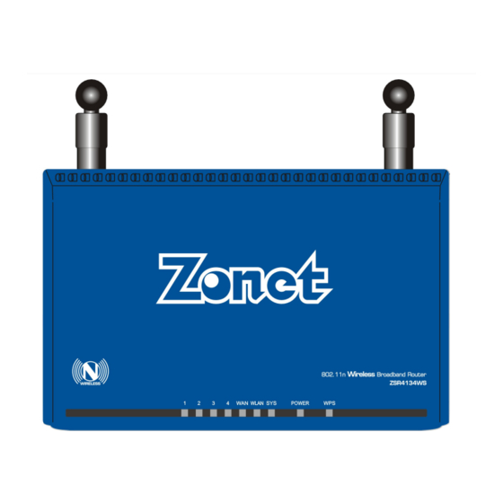 Zonet ZSR4134WS User Manual
