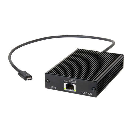 Sonnet Solo 10G Quick Start Manual