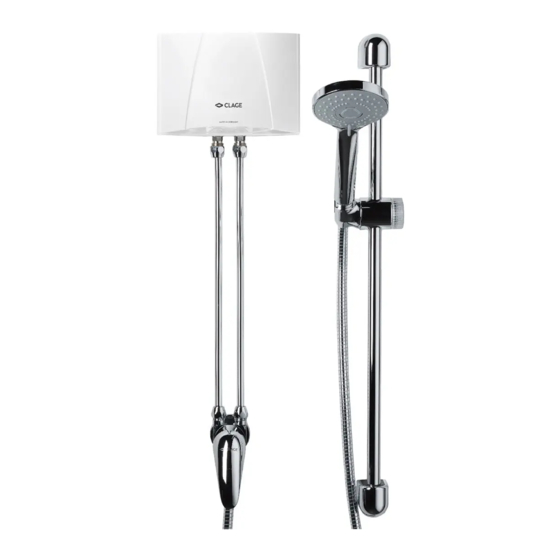 clage MBX 4 Shower Quick Start Manual