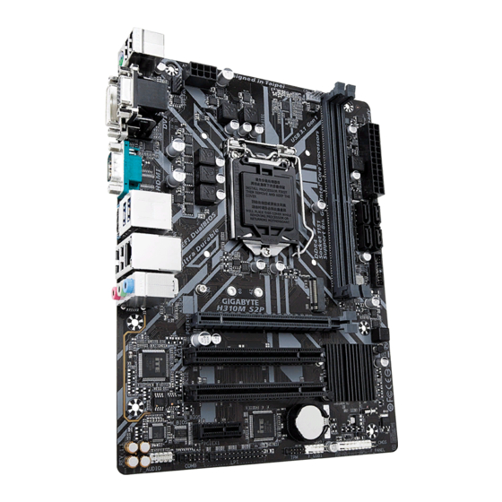 GIGABYTE TECHNOLOGY H310M S2P 2.0 USER MANUAL Pdf Download ManualsLib