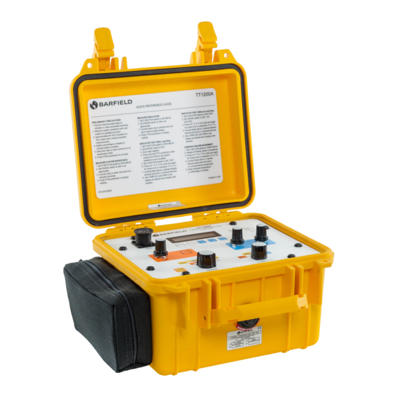 BARFIELD TT1200A USER INSTRUCTION MANUAL Pdf Download ManualsLib