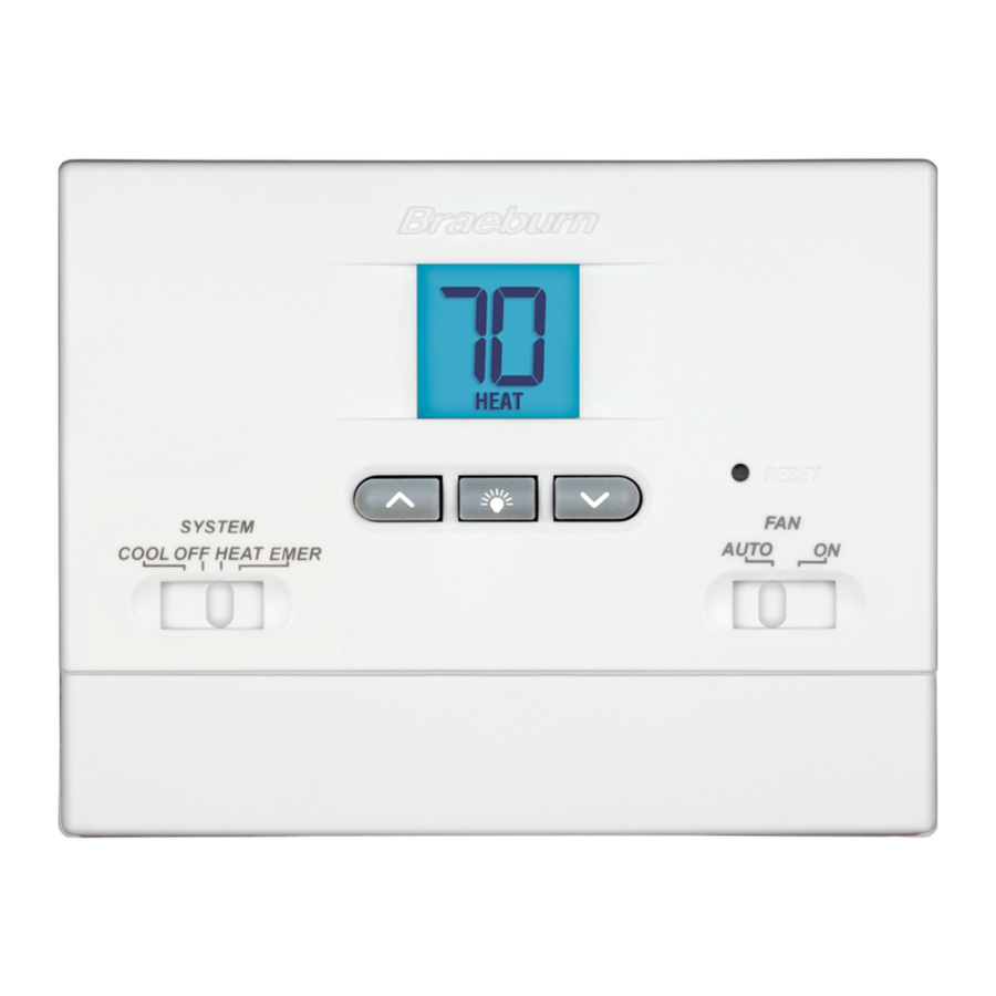 Braeburn Non-Programmable Thermostat 1000NC, 1200NC Manual