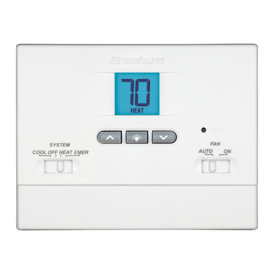 Braeburn Non Programmable Thermostat Nc Nc Manual Manualslib