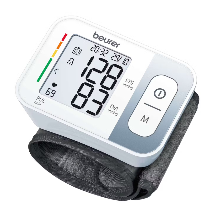 Beurer BC 28 - Wrist blood pressure monitor Manual