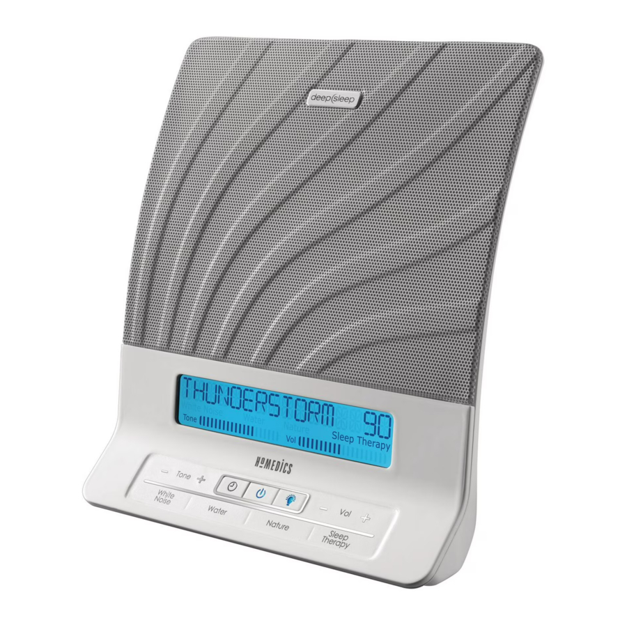 Homedics Deep sleep HDS-2000 Manual