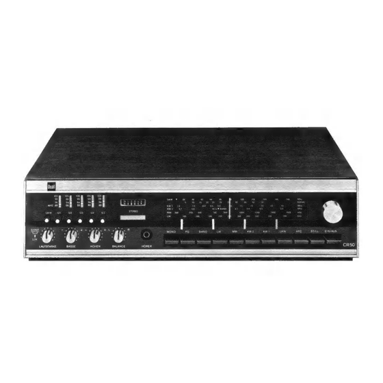 Dual CR50 Operating Instructions Manual