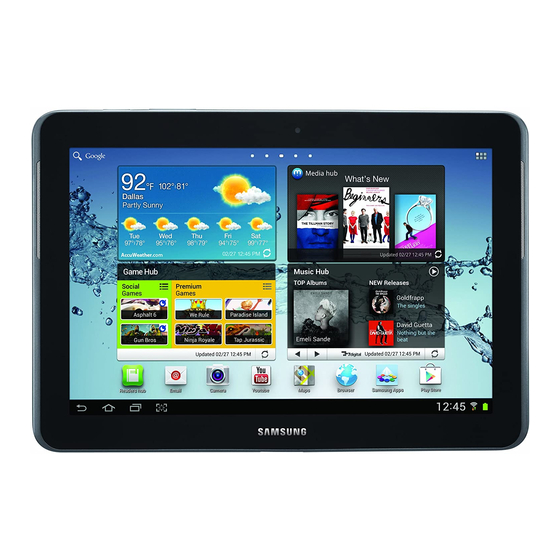 Samsung Galaxy tab 2 10.1 Manuals