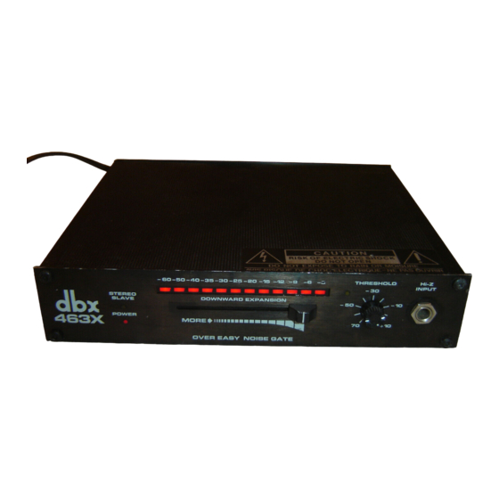 dbx 463X Technical & Service Manual