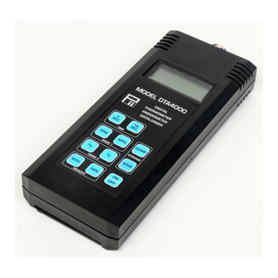 Pacer Instruments DTA4000 User Manual