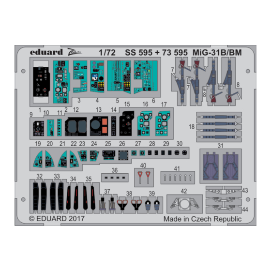 Eduard Zoom MiG-31B/BM Assembly Instructions