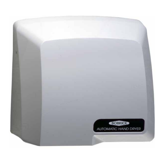 BOBRICK COMPACDRYER B710E INSTALLATION INSTRUCTIONS MANUAL Pdf