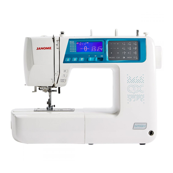 JANOME 5270QDC INSTRUCTION BOOK Pdf Download | ManualsLib