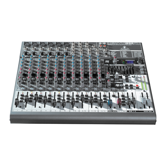 Behringer Xenyx 1832FX User Manual