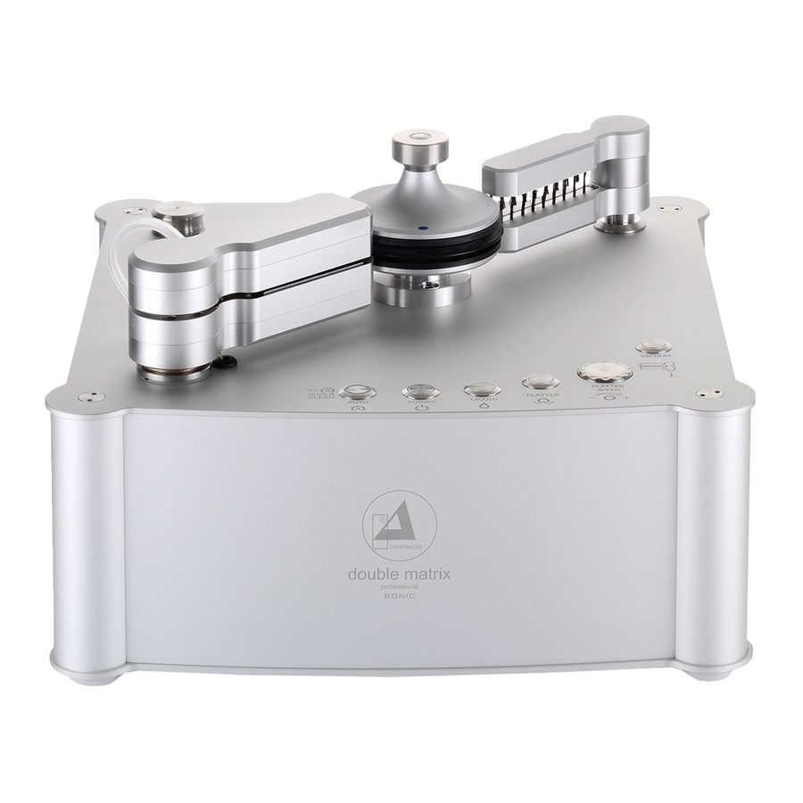 Clearaudio Double Matrix Professional User Manual