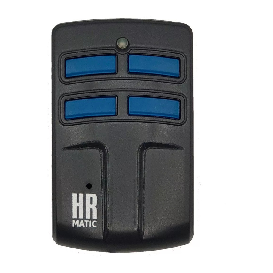 HR Matic MULTI 1 Manual