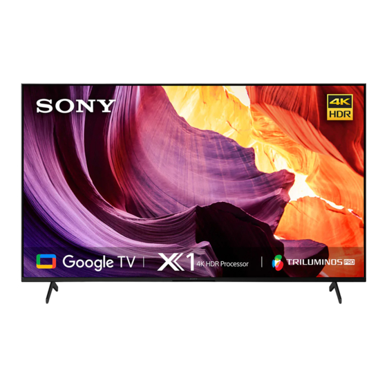 SONY BRAVIA KD-75X80CK REFERENCE MANUAL Pdf Download | ManualsLib