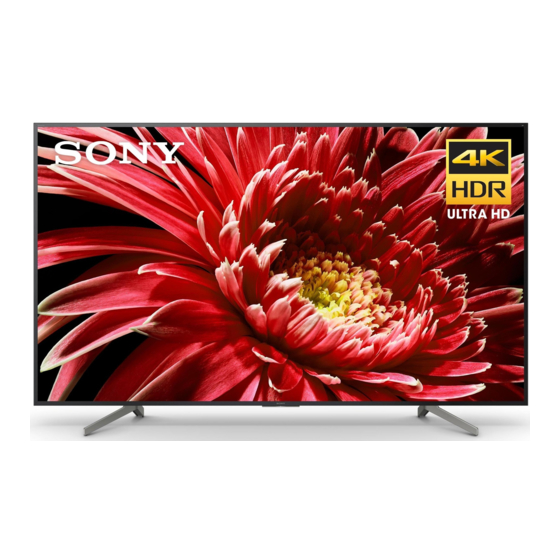 SONY XBR-85X850G REFERENCE MANUAL Pdf Download | ManualsLib