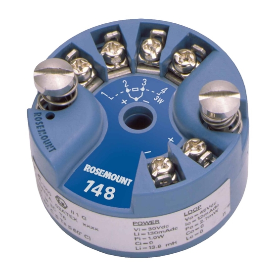 Rosemount 148 Quick Start Manual