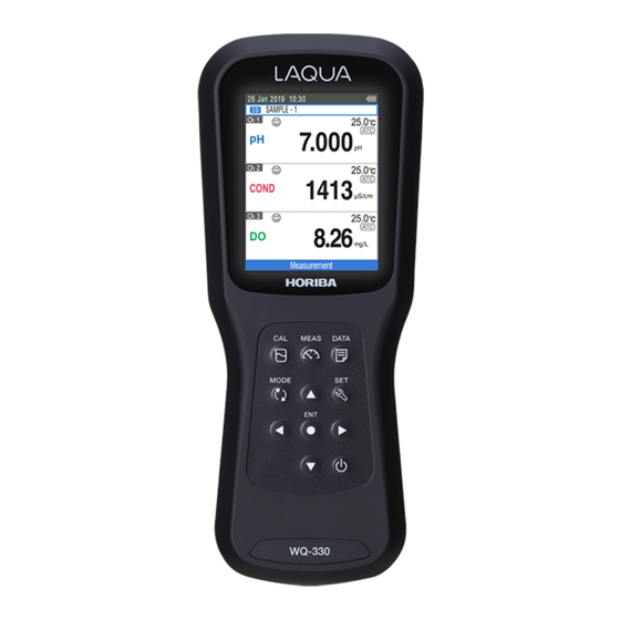 horiba LAQUA WQ-300 Series Quick Manual