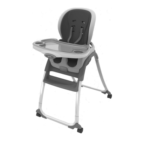 INGENUITY SMARTCLEAN TRIO ELITE 3-IN-1 HIGH CHAIR MANUAL Pdf Download