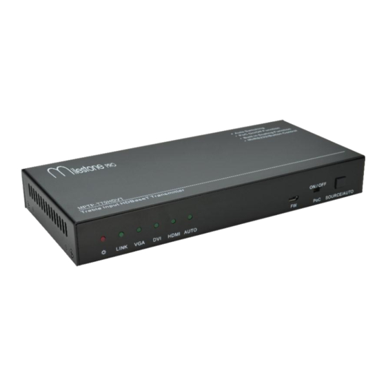 Milestone pro MPTP-T70HDV Manuals