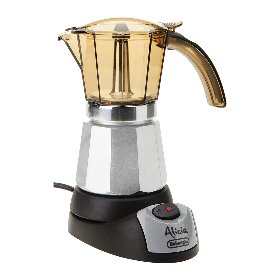 DeLonghi Alicia, EMK6 - Electric Moka Pot Coffee Maker for Authentic Italian Espresso, 6 Cups Manual
