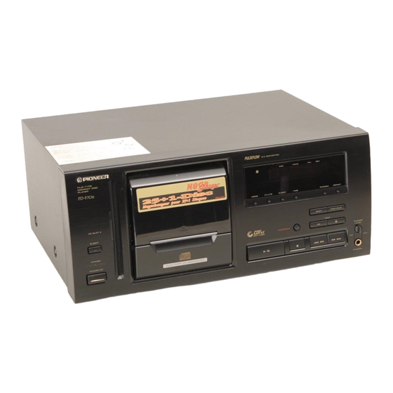 Pioneer PD-F706 Operating Instructions Manual